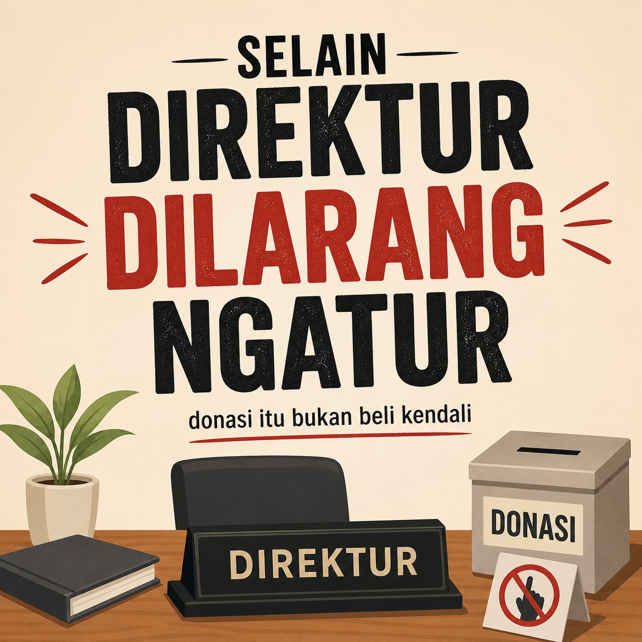 Selain donatur dilarang ngatur meme corecctor
